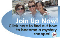 Mystery shops  Secret Shoppers